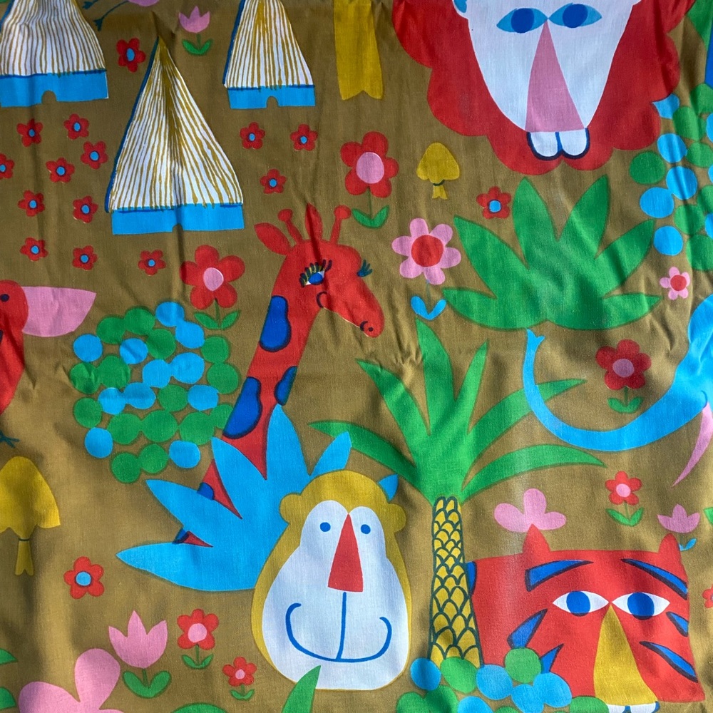 Vintage Jungle Theme Beadspread - fabric yardage